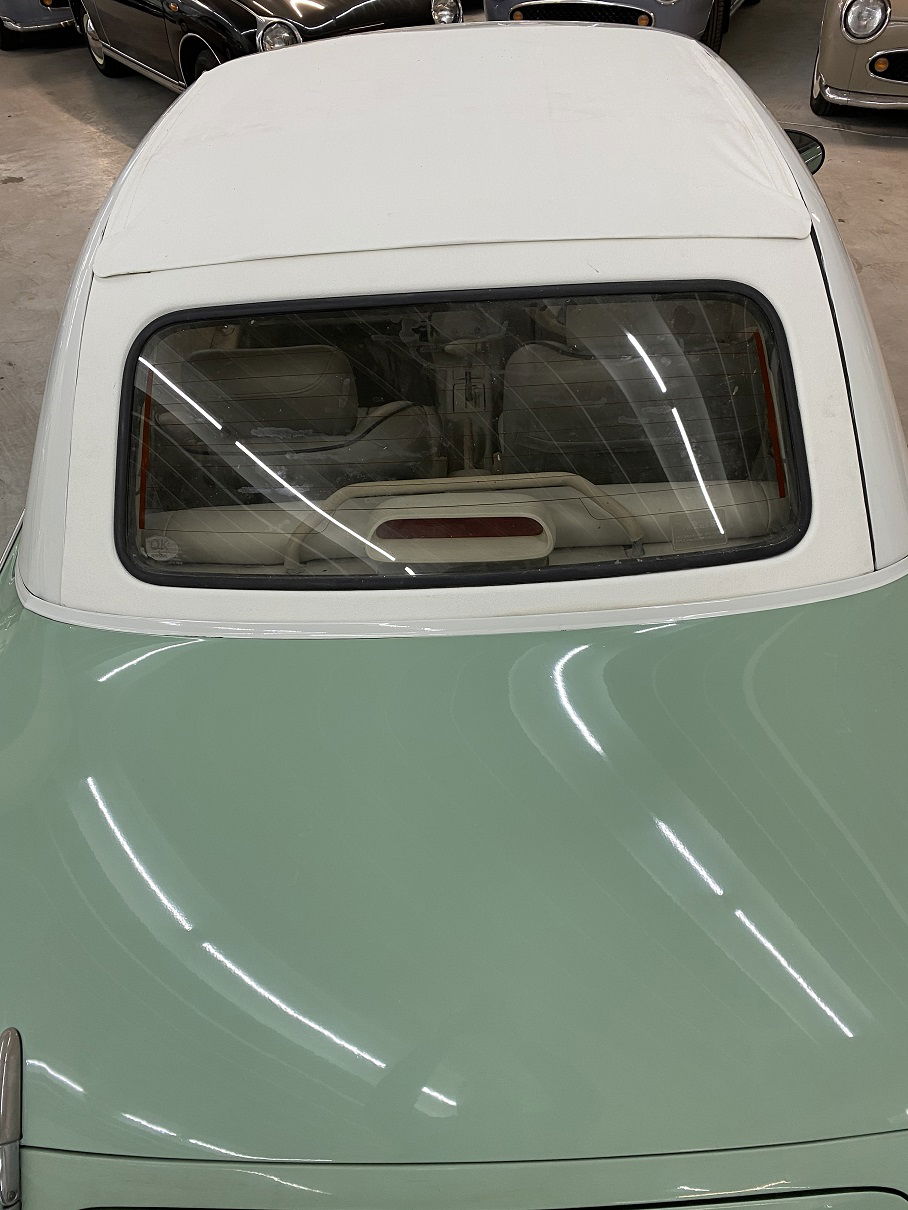 Hele mooie Nissan Figaro in Emerald Groen vers uit Japan met 67000km - Afbeelding 6
