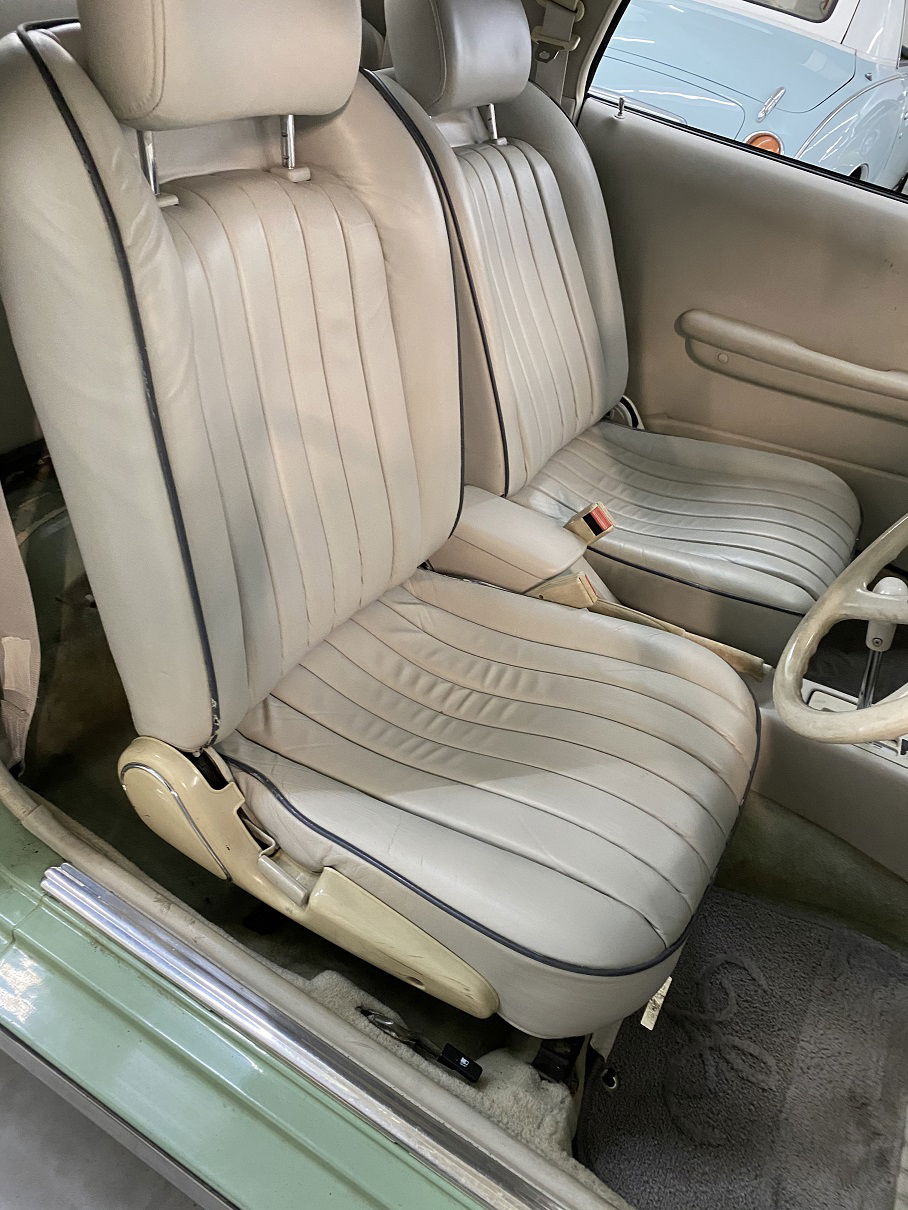 Hele mooie Nissan Figaro in Emerald Groen vers uit Japan met 67000km - Afbeelding 8