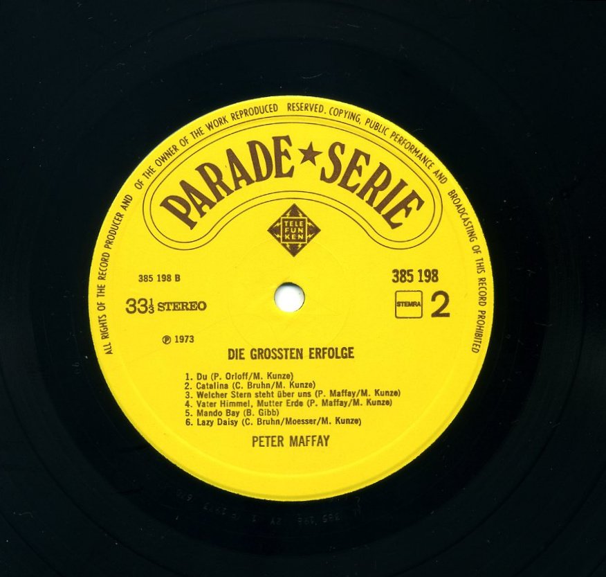 Peter Maffay Die Grössten Erfolge 12 nrs LP 1972 ZGAN - Afbeelding 4
