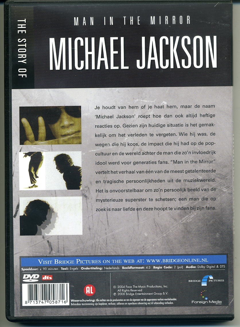 The Story of Michael Jackson Man in the Mirror The Movie DVD - Afbeelding 2
