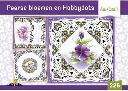 Hobbydols 225 Paarse bloemen en Hobbydots - 0