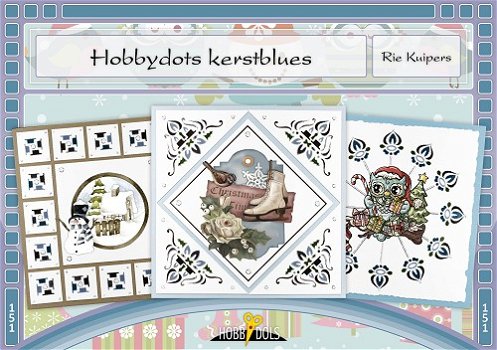 Hobbydols 151 Hobbydots Kerstblues - 0