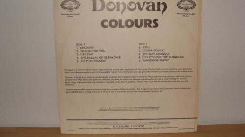 DONOVAN - Colours uit 1972 Label : Hallmark records HMA 241 - 1