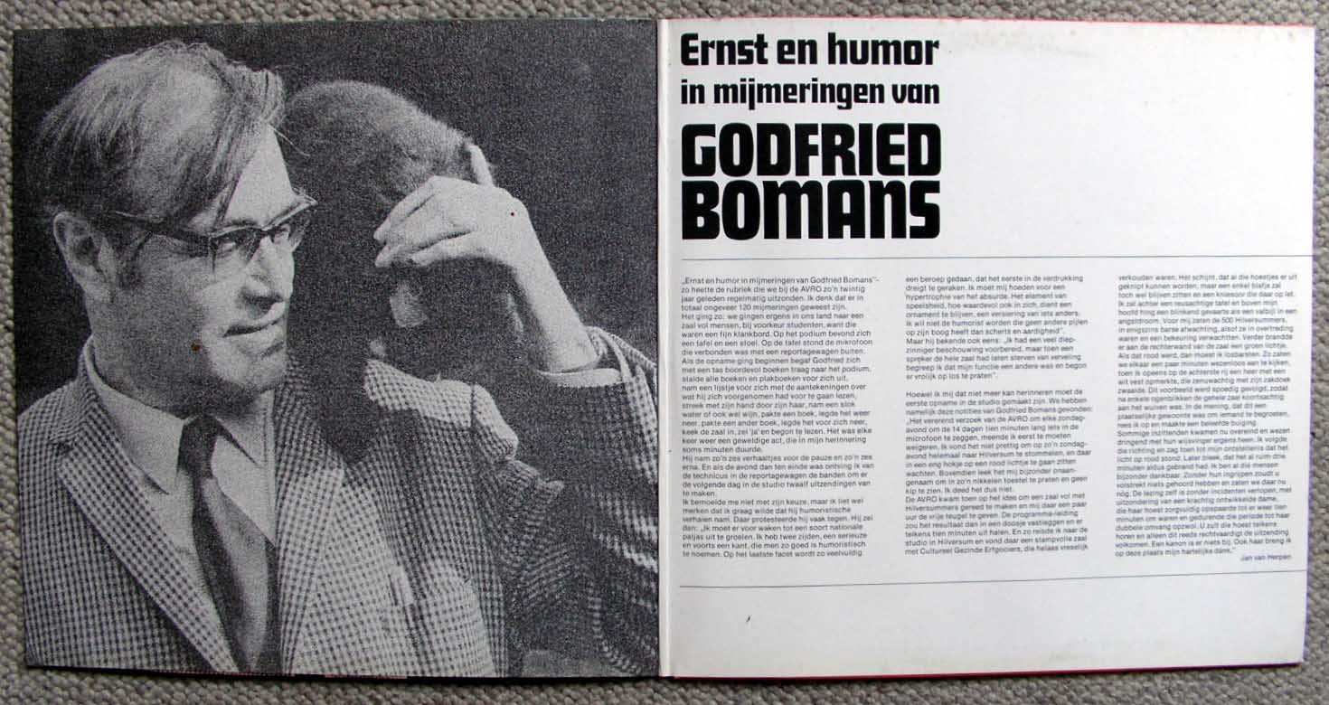 Godfried Bomans Ernst en humor 10 nrs LP 1975 ZGAN - Afbeelding 7
