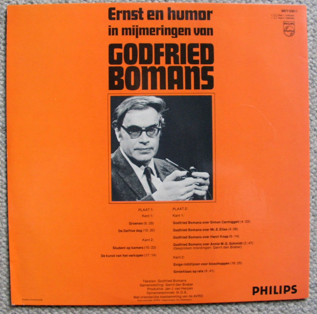 Godfried Bomans Ernst en humor 10 nrs LP 1975 ZGAN - Afbeelding 8