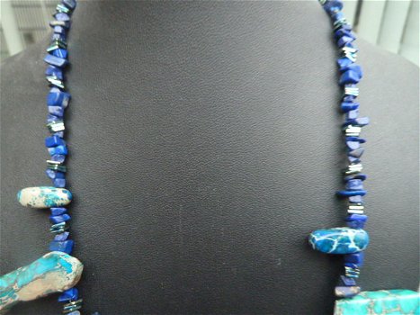 Exclusieve ketting Jaspis en Lapis Lazuli - 2