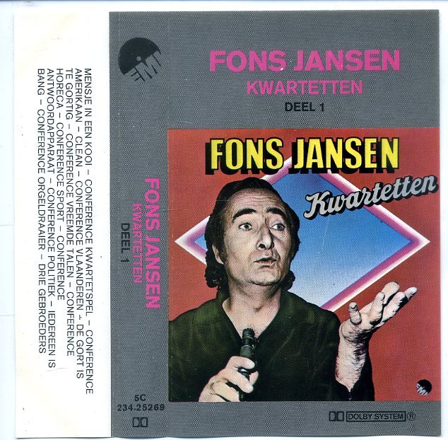 Fons Jansen Kwartetten 1 & 2 23 nrs cassette 1977 ZGAN - Afbeelding 2