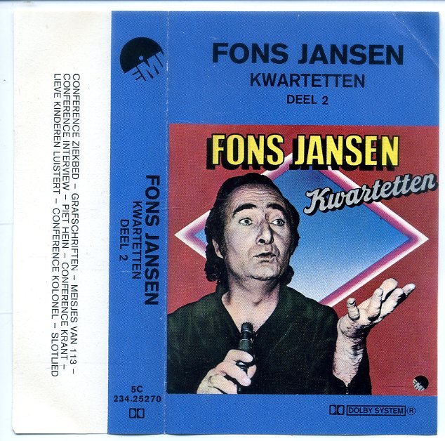 Fons Jansen Kwartetten 1 & 2 23 nrs cassette 1977 ZGAN - Afbeelding 4