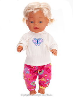 Baby Born 43 cm Bloem/vlinder/roze/ecru