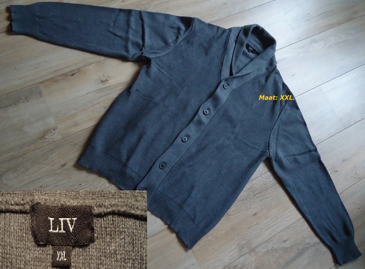 Te koop grijs vest van LIV met knoopsluiting (maat: XXL). - Afbeelding 8