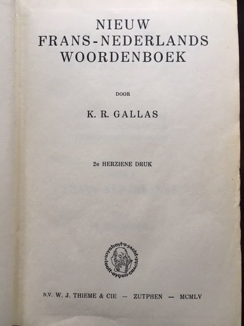 Woordenboeken Fr-Ne/Ne-Fr - K.R. Gallas - Afbeelding 5