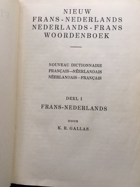Woordenboeken Fr-Ne/Ne-Fr - K.R. Gallas - Afbeelding 6