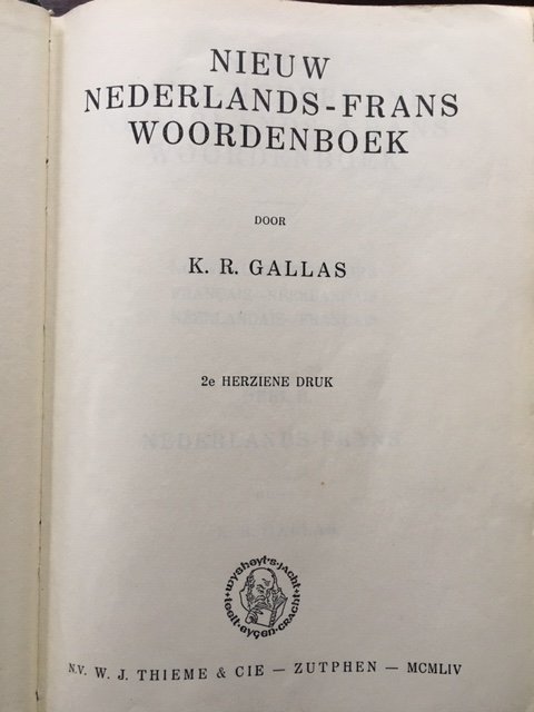 Woordenboeken Fr-Ne/Ne-Fr - K.R. Gallas - Afbeelding 7