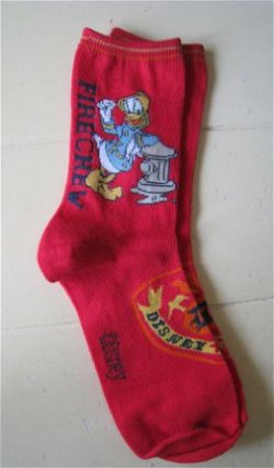 Sokken Donald Duck bij de Brandweer