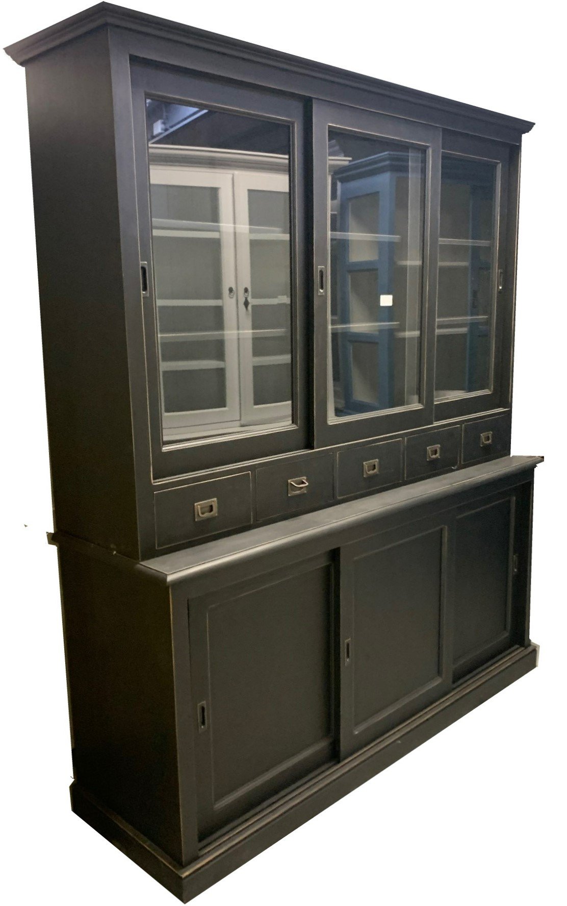 Buffetkast zwart - zwart Winsum 200 x 50/40 x 220cm - nr. 1