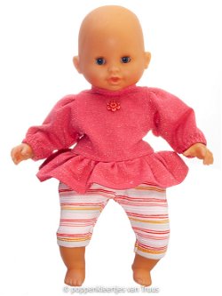 Corolle 30 cm Topje/legging/glitter/streep