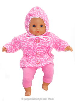 Corolle 30 cm Jasje roze/witte bloemetjes