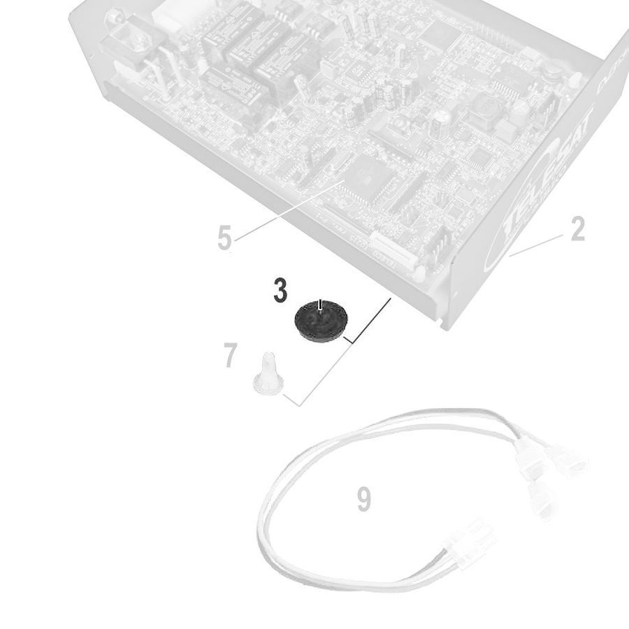 Teleco 09835 spare part Zwart rubber pootje T.CL.E.65/85 - nr. 1