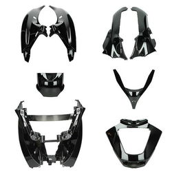 Kappenset Piaggio MP3 400/500 cc zwart glans 8-delig