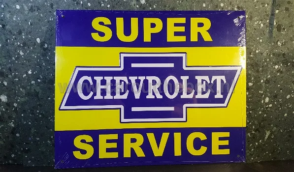 Retro metalen reclame bord CHEVROLET - SOMECA - 0