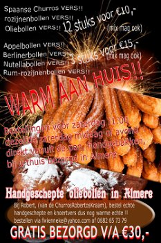 Churros en oliebollen enz. aan huis gebracht in Almere elke zaterdag - 0