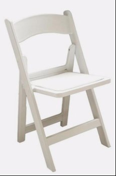 Weddingchair witte Klapstoel resinchair trouwstoel - 0