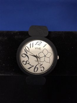 Zwart Klemband horloge - 0