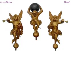 = Grote poppen = staande klok = hout =36772