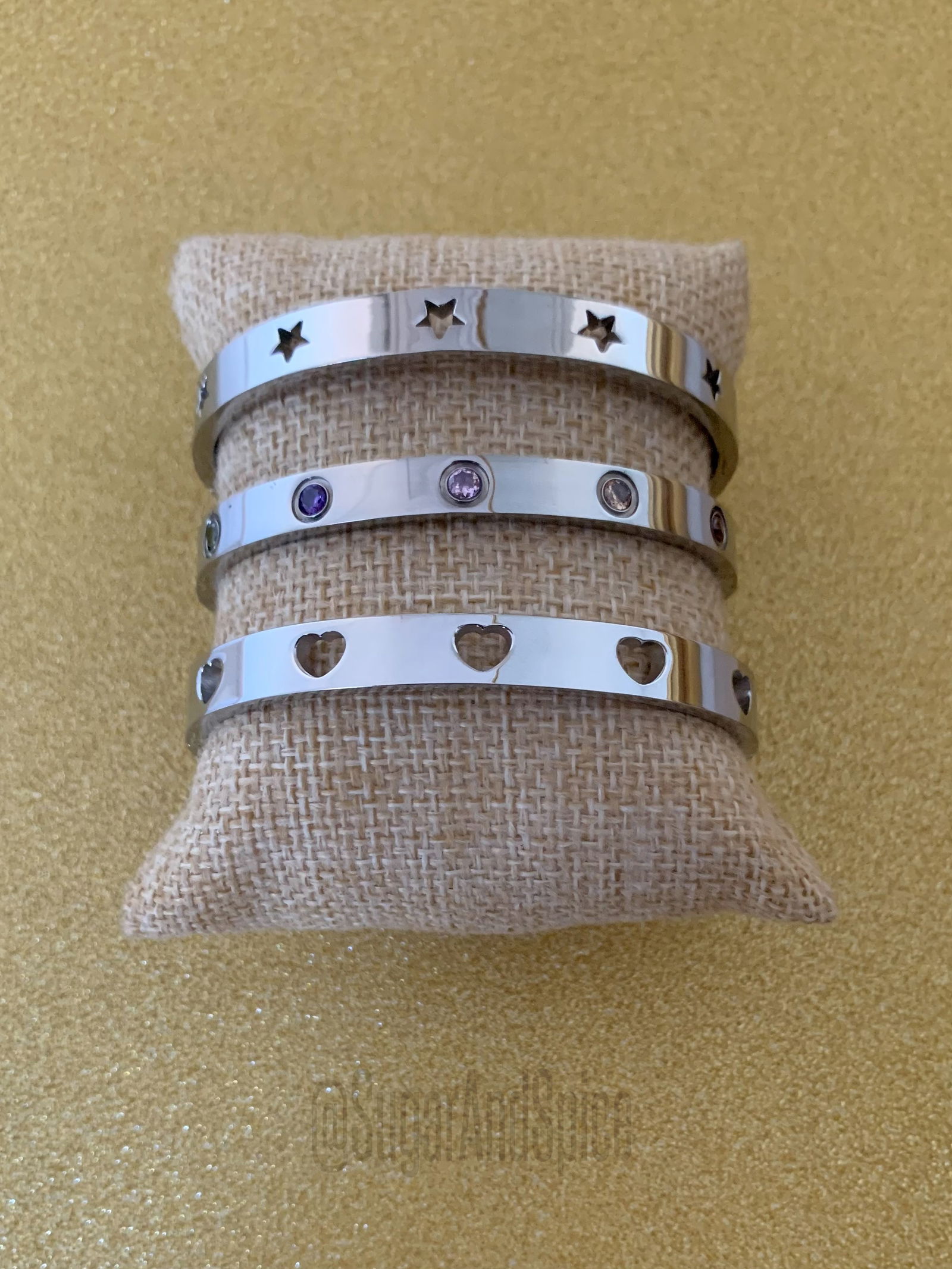 Love hart heart armband van verzilverd en verkleurd niet - Afbeelding 2