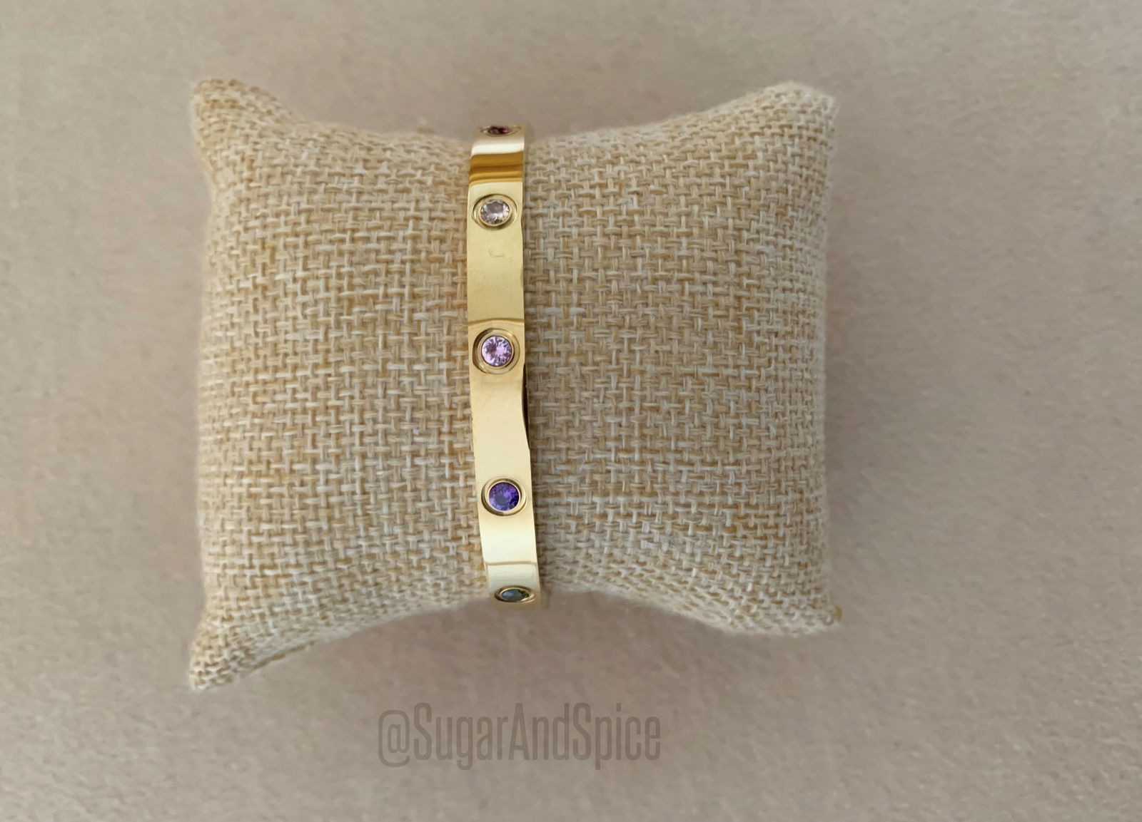 Rainbow love armband met gekleurde stenen vergulde kwaliteit - nr. 1