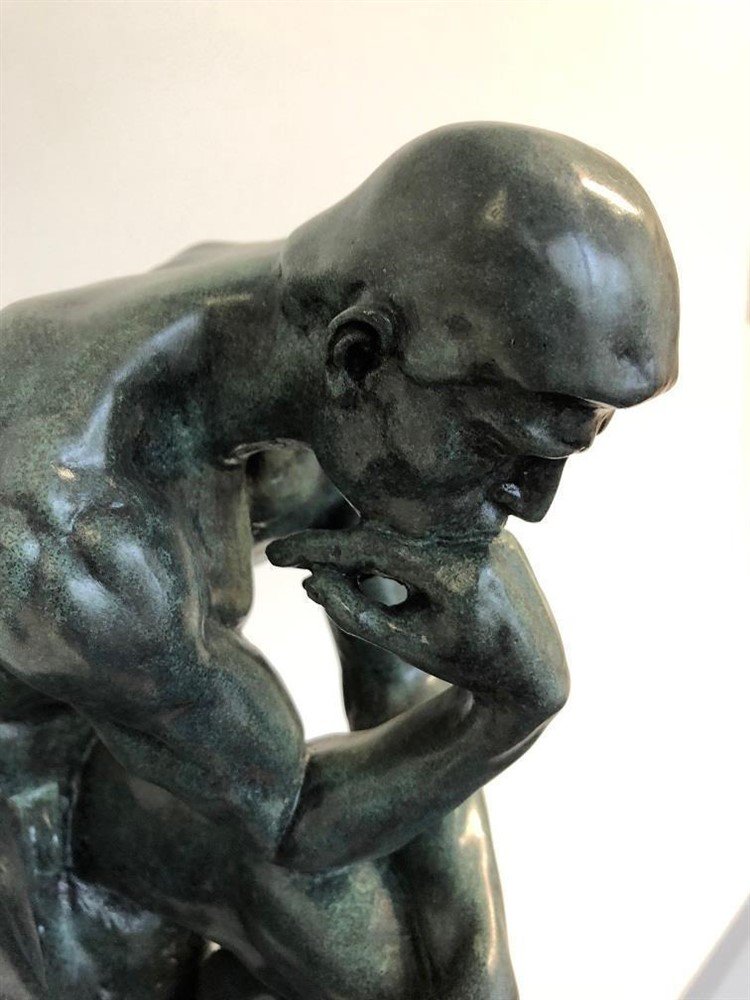 Bronzen sculptuur van De Denker by RODIN, beeld!! - Afbeelding 5
