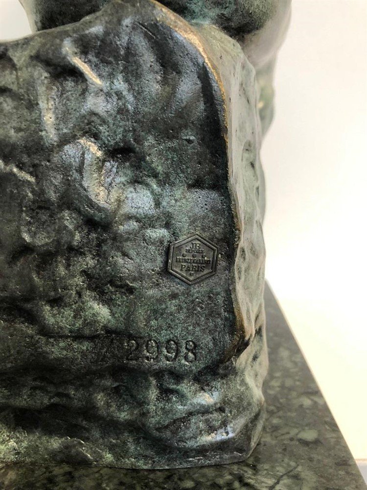 Bronzen sculptuur van De Denker by RODIN, beeld!! - Afbeelding 8