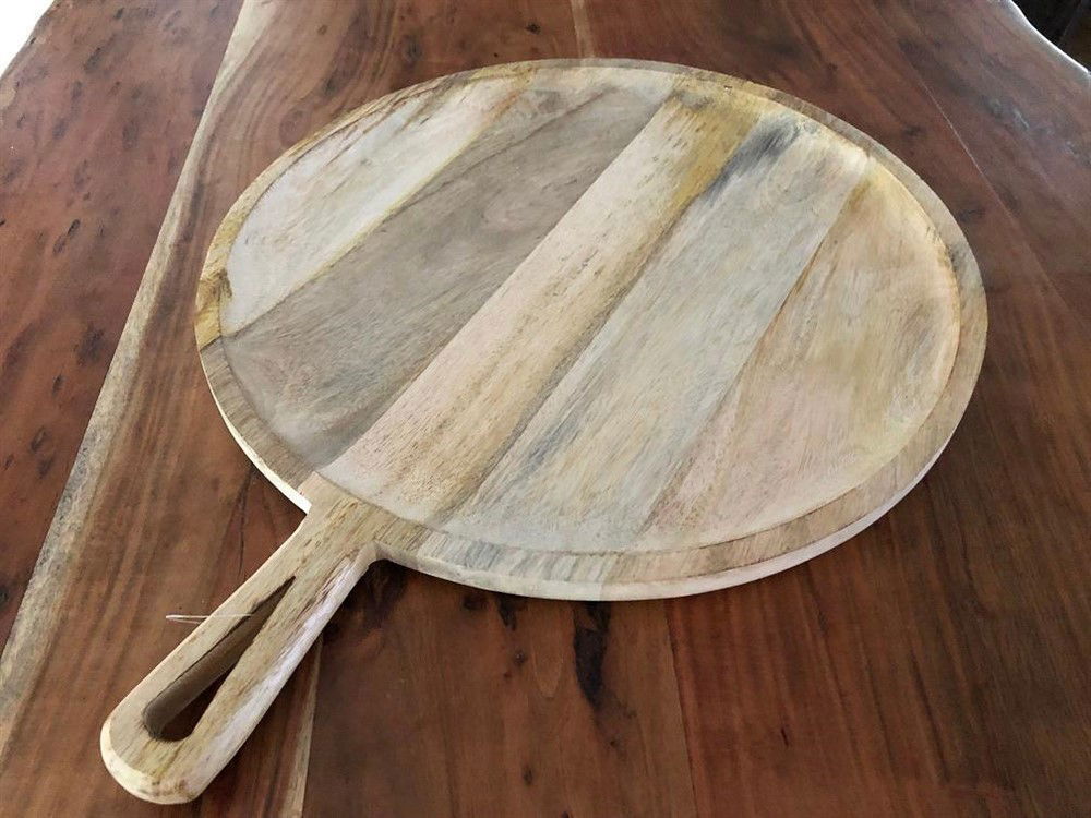 dienblad-pizza met handvat, rustiek dienblad gemaakt - Afbeelding 5