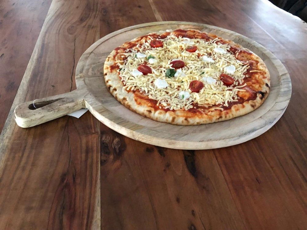 Dienblad-pizza XL met handvat, rustiek dienblad gemaakt - Afbeelding 2