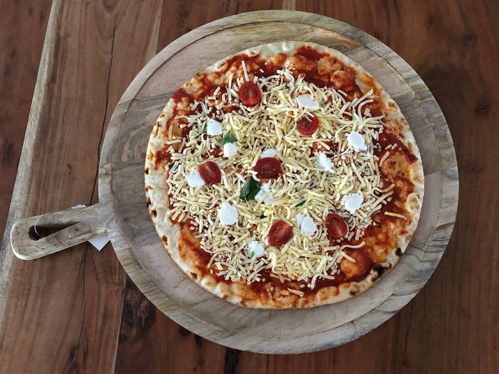 Dienblad-pizza XL met handvat, rustiek dienblad gemaakt - Afbeelding 3