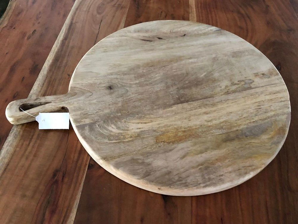 Dienblad-pizza XL met handvat, rustiek dienblad gemaakt - Afbeelding 5