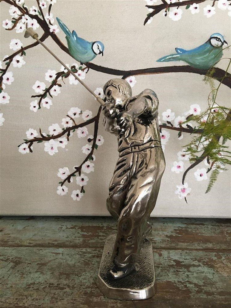 Een golfer uit aluminium-nikkel, gewoon heel leuk!!-kado - Afbeelding 2