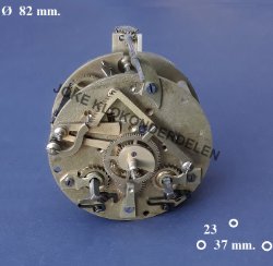 Frans pendule uurwerk =zie omschrijving=44012