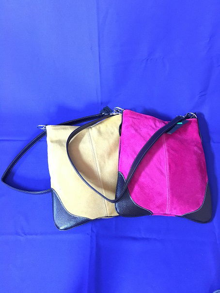 Rechte tas rose suede - Afbeelding 2