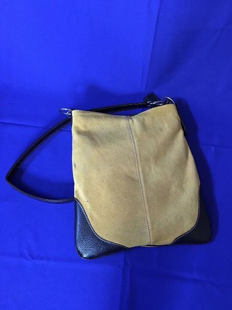 Rechte tas okergeel suede - nr. 1