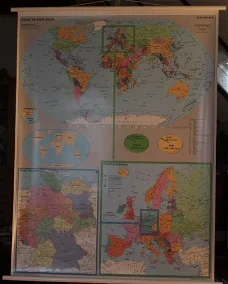 Schoolkaart van "Die Staaten der Erde"