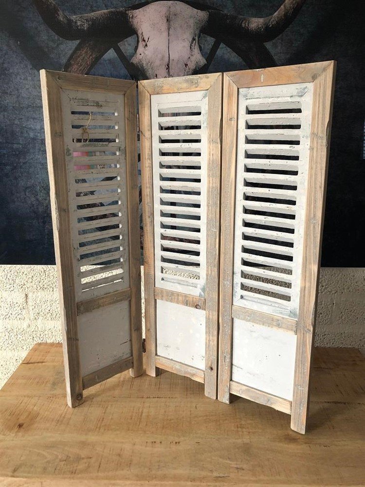 Houten staande raam schutters-tafel devider fraai ontwerp - Afbeelding 2