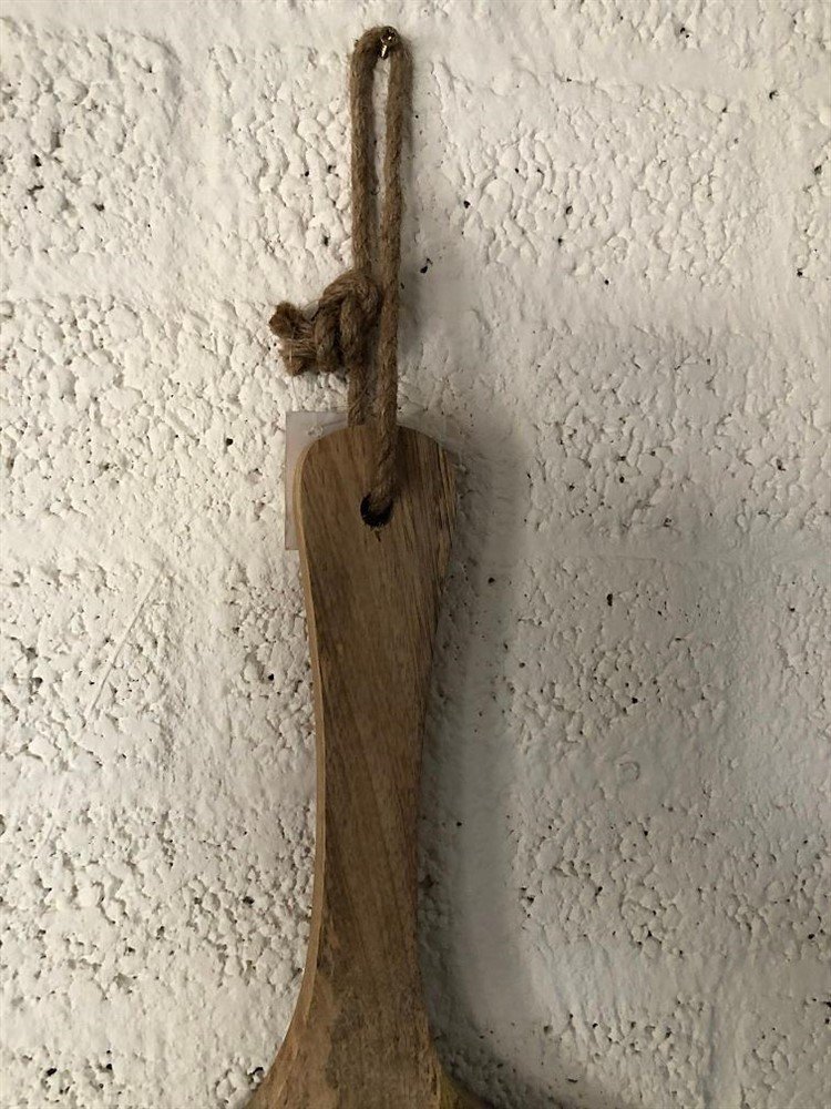 houten wandplank, brooedplank- boodschappenbord, hout - Afbeelding 2
