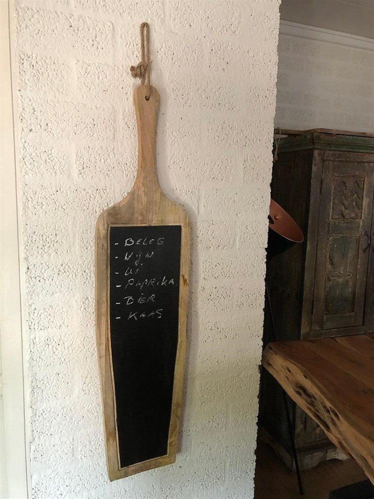 houten wandplank, brooedplank- boodschappenbord, hout - Afbeelding 3