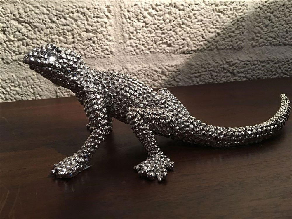 Linguaan-gekko electro silver painted, mooi!! - Afbeelding 2