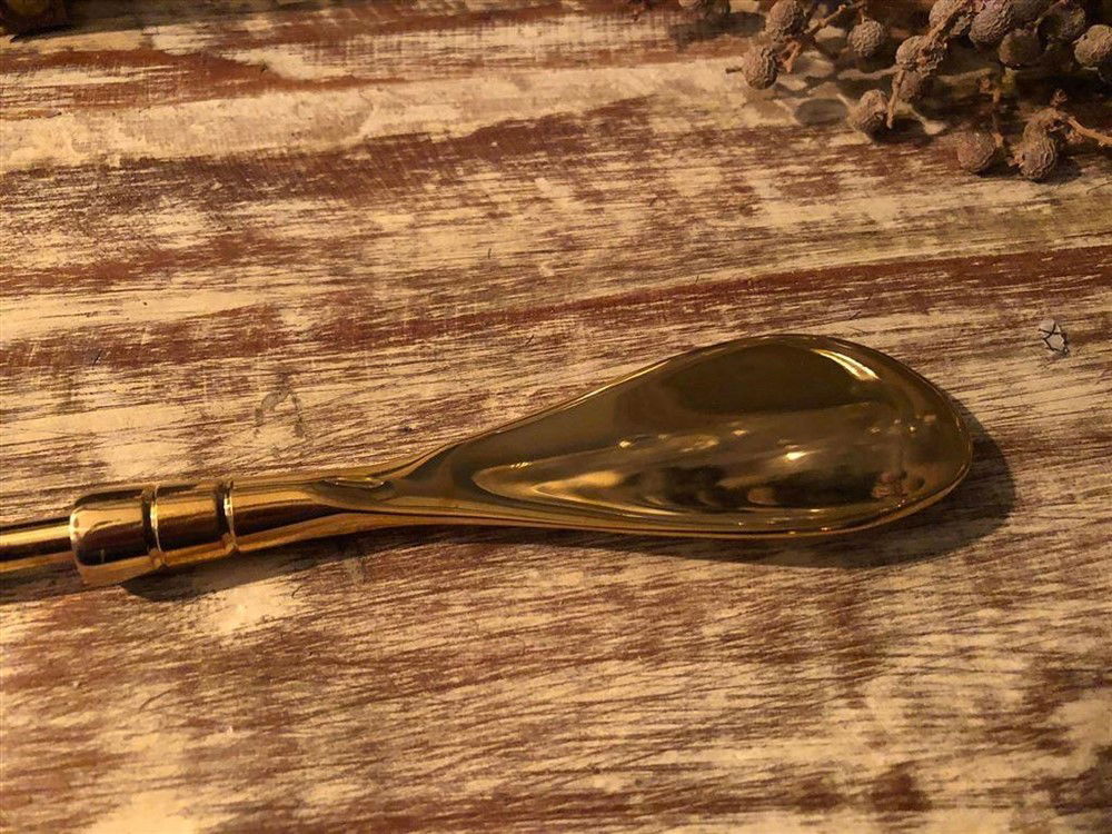 Mooie messing schoenlepel mooi handvat -schoenlepel - Afbeelding 2
