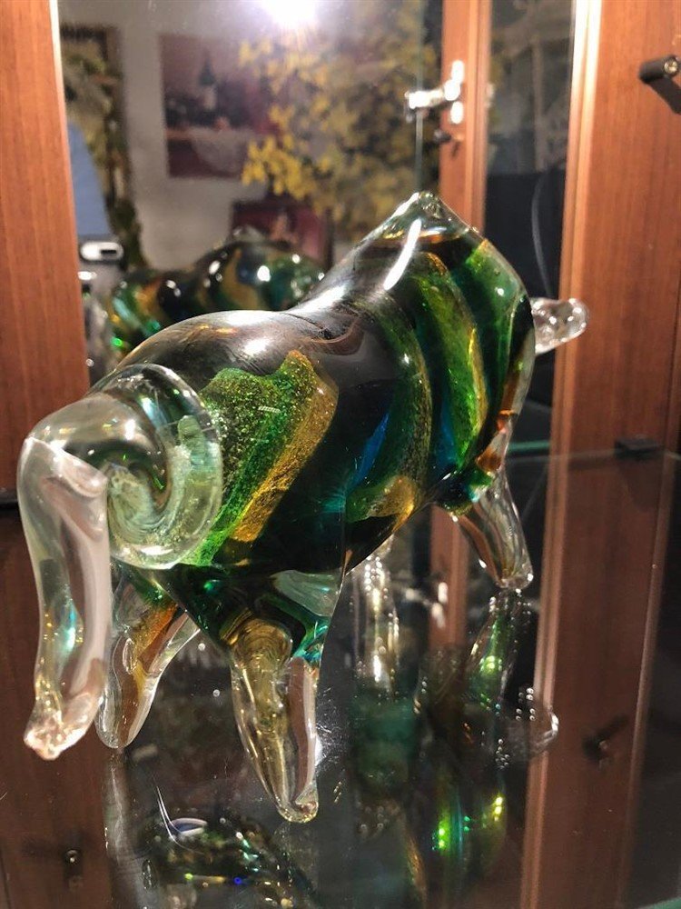 Mooie stier van vol glas, echt prachtig!! - Afbeelding 5