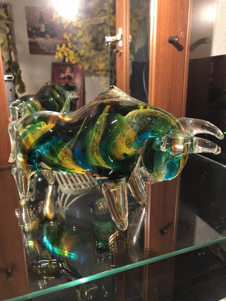 Mooie stier van vol glas, echt prachtig!! - Afbeelding 7