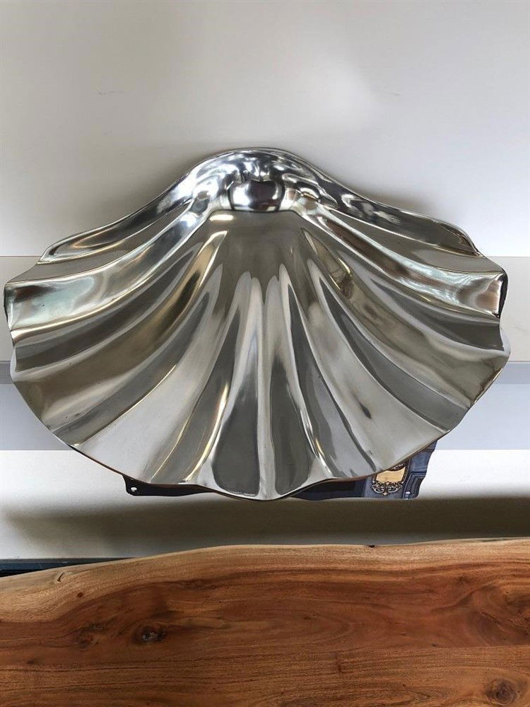 Nikkelen schelp als schaal, top ontwerp. - nr. 1