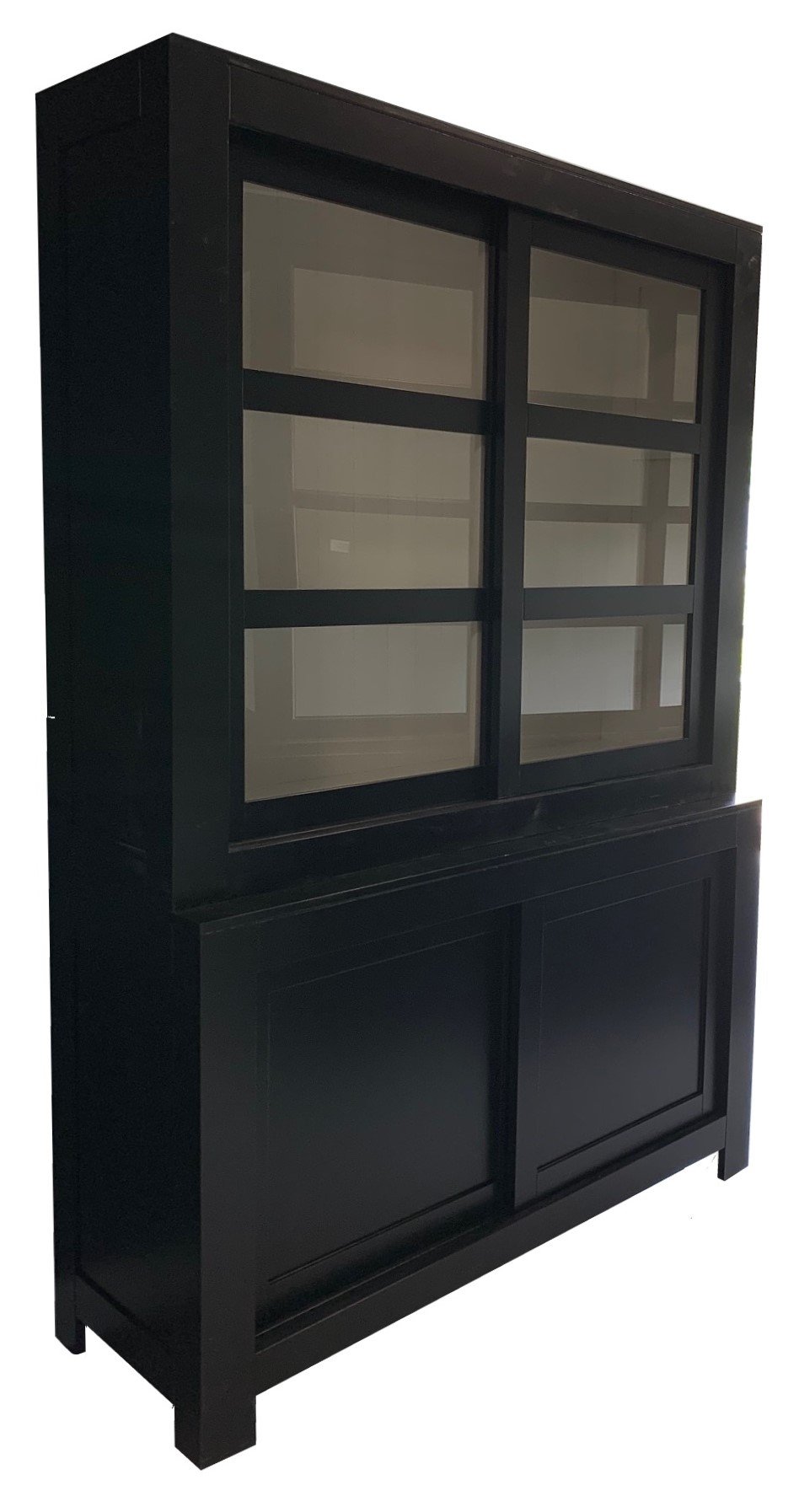 Buffetkast Rucphen zwart - wit 160 x 50/40 x 220cm - nr. 1